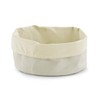 Zeller Bread Basket 20x12cm in Grey/créme, Fabric Crème, 20 x