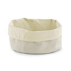 Zeller Bread Basket 20x12cm in Grey/créme, Fabric Crème, 20 x 12 x 10 cm