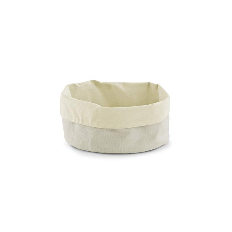 Zeller Bread Basket 20x12cm in Grey/créme, Fabric Crème, 20 x