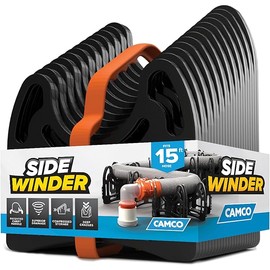 Camco Sidewinder 15-Ft RV Sewer Hose Support - Flexible Telescoping Design for Avoiding Obstacles & Deep Cradles Secure RV Sewer Hose - Out-of-The-Box Ready & Folds for RV Storage (43043)