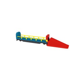 Hornby R9347 Playtrains Car Transporter & Ramp - Kids Toy Train Set Accessory for Ages 3+, Childrens Model Train Accessories - Compatible with Hornby Playtrains, Blue,red