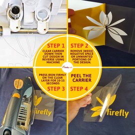 Firefly Craft Metallic Heat Transfer Vinyl Sheets - Titanium - Iron On Vinyl for Cricut, HTV Vinyl Sheets, Vinyl Iron On, Easy Cut & Weed, Compatible with Cricut & Silhouette Cameo - 1 Sheet 12"x20"