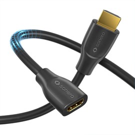 Sonero® 4K HDMI Verlängerungskabel, Premium High Speed, 4K 60Hz, HDMI Stecker auf HDMI Buchse, vergoldete Kontakte, zweifache Abschirmung, PVC-Mantel, 0,50m