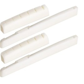 Acoustic Guitar Bridge Saddle Guitar Nuts, 4Pcs 6 Strings guitar Bone Bridge Saddle and Nut, Guitar Cattle Bone Bridge Saddles