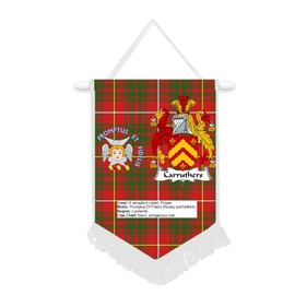 Carruthers Scottish Clan Scotland Car/Wall Pennant With White Border Great Souvenir