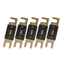 X AUTOHAUX 5 Pcs ANL Fuses 350 Amp Gold Tone Plated Fuse for Car Audio System