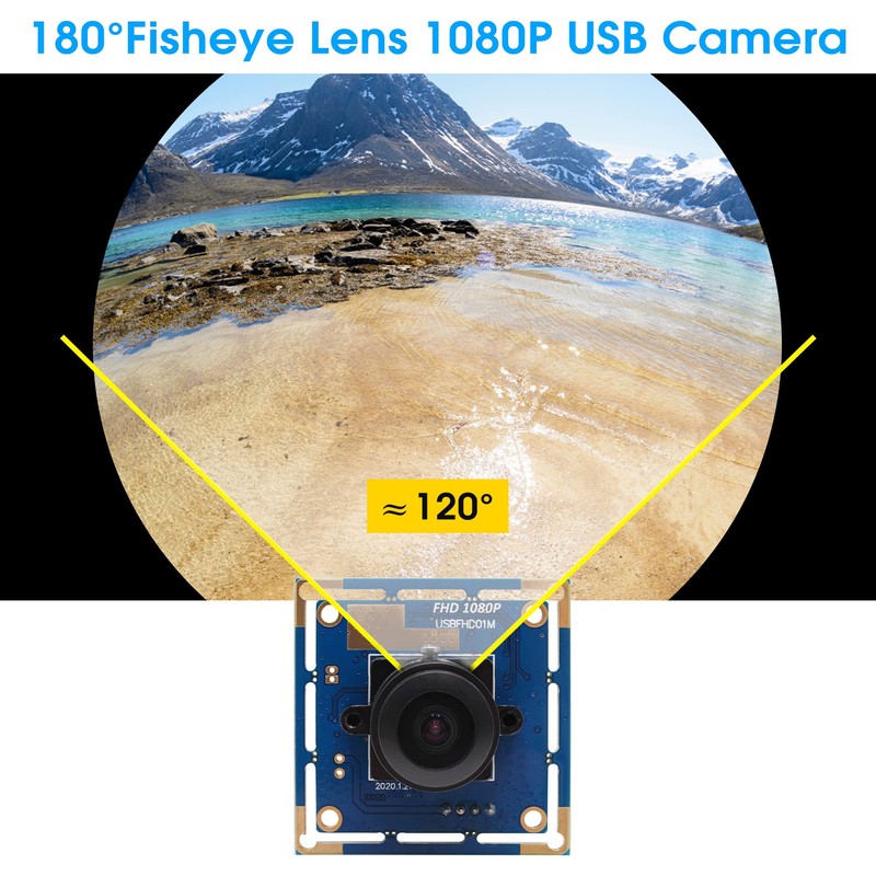 ELP 180 Degree Fisheye Lens USB Camera 2megapixel 1080p Webcam
