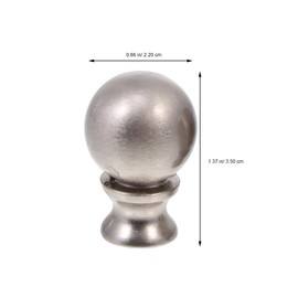OSALADI 2pcs Lamp Shades Finials Cap Knob Lamp Decoration for Lamp Harp Holder Brushed Nickel Silver