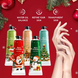 Hand Cream Set, 5 Pieces Hand Cream Tube, Mini Gift Set for Christmas and Birthday, for Women and Men, Birthday Gift for Women, Mum Gift (Green)