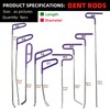 NIUVOCY 59pcs Paintless Dent Rods Repair Tools with Knock Down