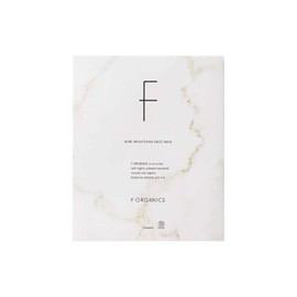 F organics(エッフェオーガニック) モアブライトニング シートマスク 4枚入 (美容液30mL/1枚) グルタチオン パック ビタミンＣ誘導体 ライトニング成分 100%オーガニックコットンシート