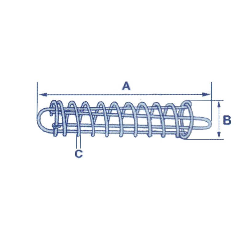 Boat Mooring Spring Stainless Steel 5MM (Marine Line Compensator Rope)