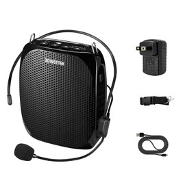 ZOWEETEK ZW-Z258 Portable Rechargeable Mini Voice Amplifier for Teachers with Wired Microphone Headset and Waistband,Supports MP3 Format Audio for Speech, Class, Training,Tour Guide,Power Amplifiers