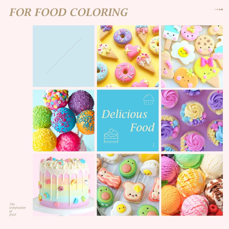 12 Color Cake Food Coloring Set, Nomeca Food Grade Vibrant