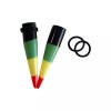 Luxe Modz 12pc Taper Ear Stretcher O-Ring Kit Acrylic Rasta