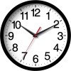 Rohioue Wall Clock Modern 10 Inch Black Battery Operated Silent