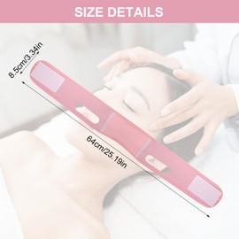 DELAESI Wiederverwendbare V-Linienmaske V Gesichtsmasken Frau und Mann Gesichts-Schlankheitsgurt Rosa Doppelkinn Maske Doppelkinn Entferner für Schlaffe Gesichtshaut