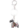 DUOWEI Floral Enamel Scottish Terrier Keychain Zinc Alloy Pet Keyring