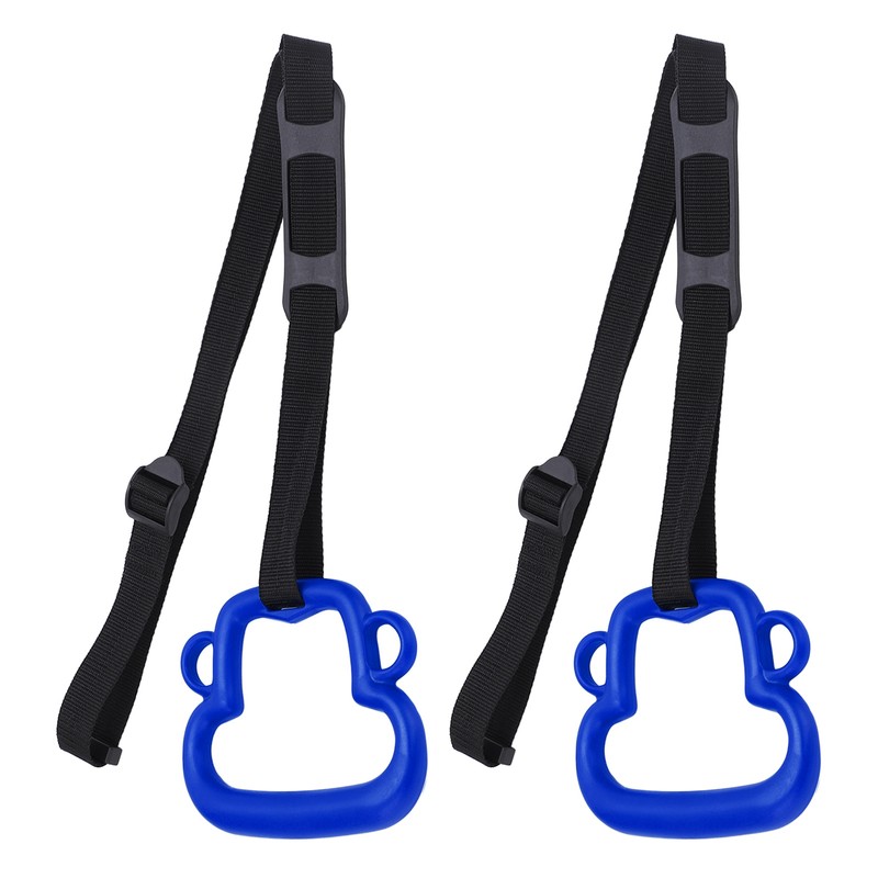 1Pair Children Gymnastic Rings with Adjustable Straps Kids Exercise Pull