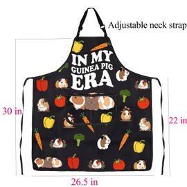 BNQL Guinea Pig Apron Guinea Pig Lovers Gifts Cute Guinea Pig Gifts In My Guinea Pig Era Gardening Baking Apron With Pockets