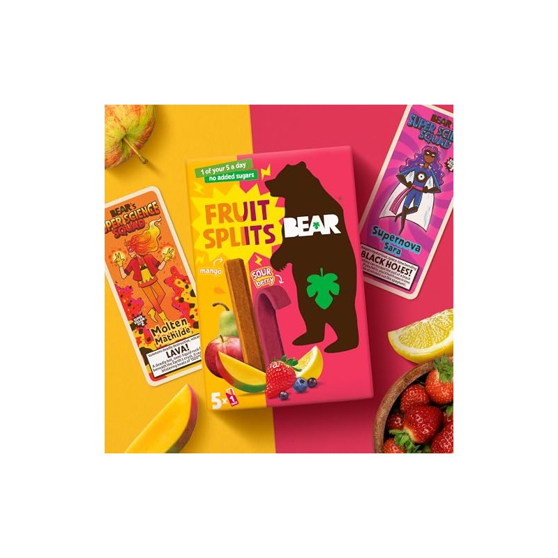 BEAR Sour Berry & Mango Fruit Splits - Delicious Real