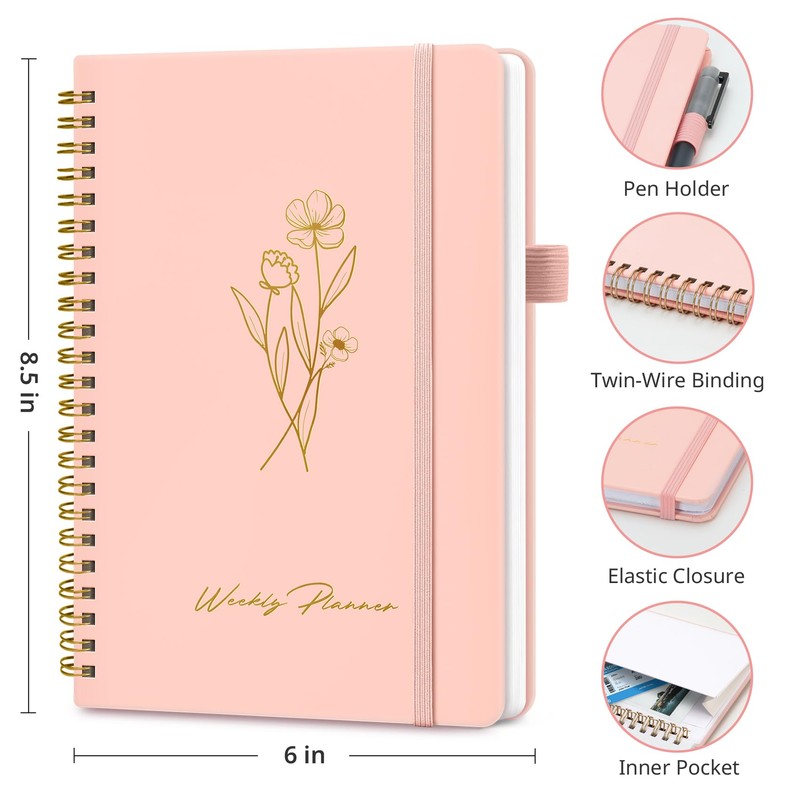 Undated Weekly Planner, Weekly To Do List Notebook with Goal