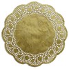 Kunze Doily Round Gold Embossed Kaschiertes Paper, Pack of 100