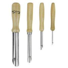 4 pcs Stainless Steel Round Punch Pottery Clay Sculpture Tools Circle Shaping Punch Hole Cutter Tools Puncher Polymer Clay Tools Cutters Knives Art Set Supplies