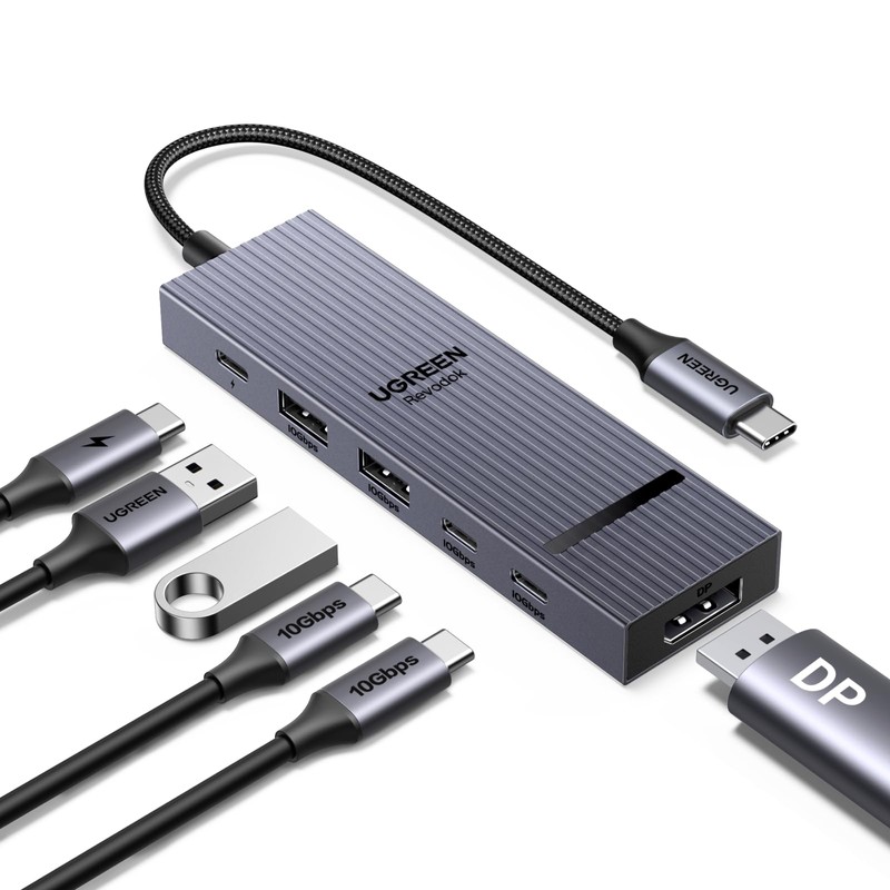UGREEN Revodok DisplayPort Hub USB C 6 en 1 Docking