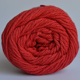 Spinrite Peaches & Creme (Cream) Cotton Yarn Red 2.5 oz