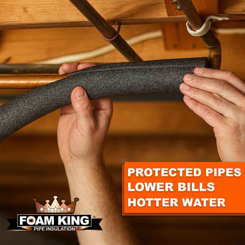 Foam King Pipe Insulation for 1/2 inch Copper Pipe 3