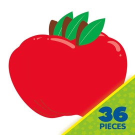 Eureka Apple Paper Cut-Out Classroom Decorations for Teachers, 36 Pieces