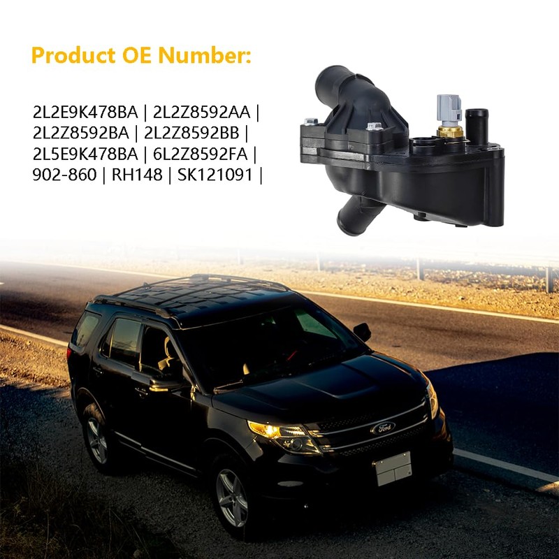 Thermostat Housing Kit Assembly w/Sensor | Fit for Ford Explorer