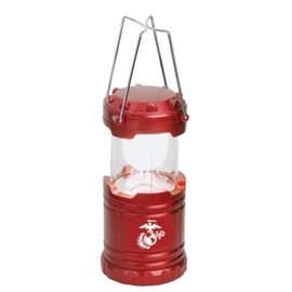 Marine Corps LED Pop-Up Lantern, Battery Powered, Red and Silver