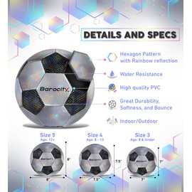 Barocity Classic Black & Silver Soccer Ball Size 5