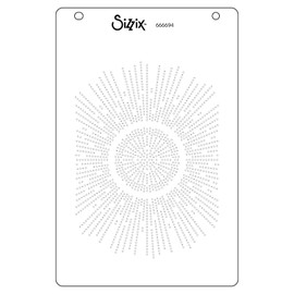 Sizzix A6 Stencil Cosmopolitan, Shine Bright #2 by Stacey Park, Multicolor, One Size