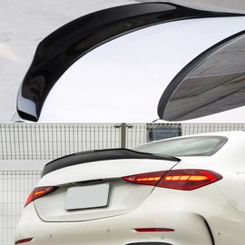 Rolling Gears Gloss Black Trunk Spoiler Compatible with Mercedes C Class 2022-2026 W206 C200 C300 C43 Sedan Rear Spoiler