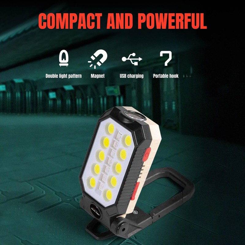 NightBuddy Magnetic Rechargeable Portable Work LED Light with Hanging Hook