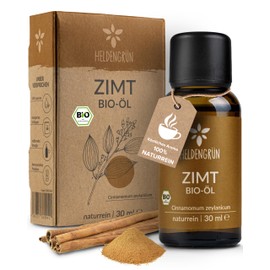 Heldengrün® Organic Cinnamon Oil [100% Natural] Certified Food for Oral - Real Cinnamon Oil Essential - Cinnamon Oil - Cinnamon Essential Oil