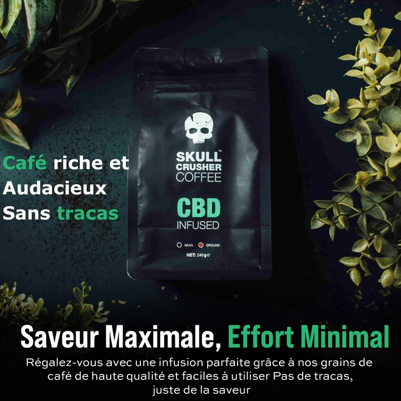 Skull Crusher Infused Ground Coffee with High Caffeine - Rainforest
