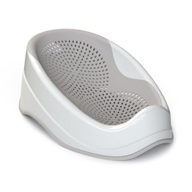 BABYLON Dolphin Baby Bath seat 0-6 Months - Hypoallergenic, Mold-Resistant, Non-Slip - Baby Bath Seat and Support - Newborn Bath - Portable Baby Bath Insert - Light Grey