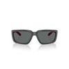 ARNETTE Men's An4355 Taggit Sunglasses, Dark Grey/Red Rubber/Polarized Dark Grey,