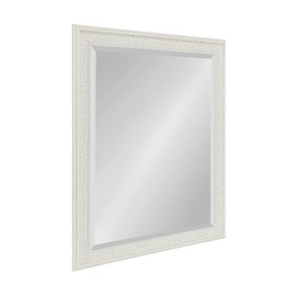 Kate and Laurel Alysia Decorative Frame Rectangle Wall Mirror, 26.5x32.5 White