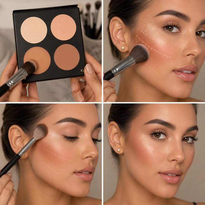BL3DN Natural Sculpt Paleta Rubor 3D Tonos Naturales para Contorno
