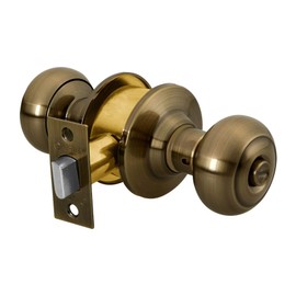 Hermex CEPO-22B, Cerradura pomo, latón antiguo, oval, baño