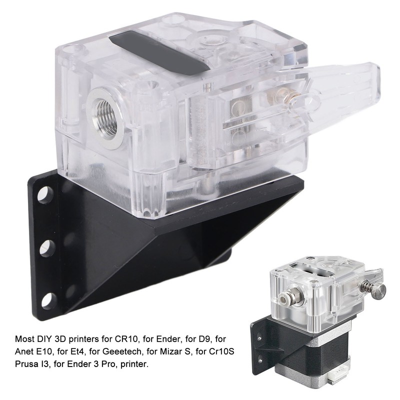 Transparent Dual Gear Dual Drive Extruder Kit for Ender 3