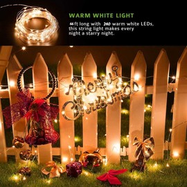 WAYAMY 22M 200LED Serie de Luces LED Solares para Exterior, Guirnalda Luces Solares, Solar Luces LED 8 Modos Hilo de Cobre de Luces LED Navidad, Impermeable IP65, para Navidad,Fiestas,Bodas,Jardines