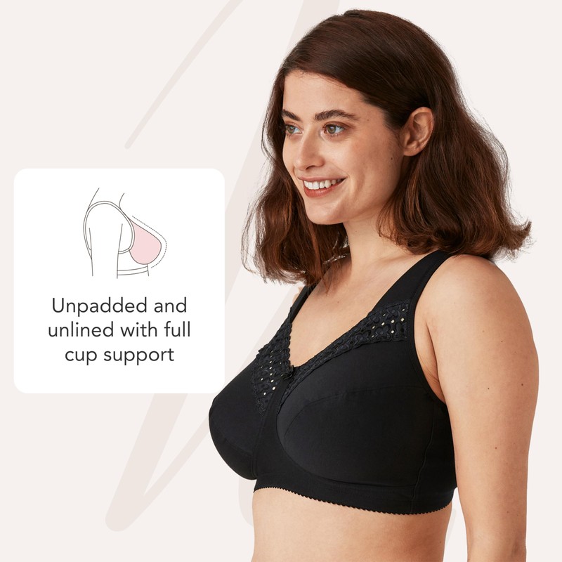 Miss Mary of Sweden Broderie Anglaise Non-Wired Bra - White,