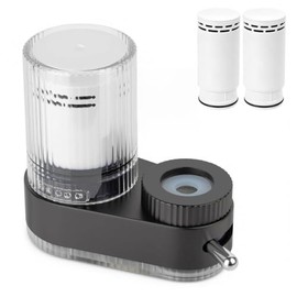 vantisan Filtro de Agua para Grifo con Certificación NSF- Gris | Filtros de Agua para Casa con 2 Cartuchos Filtrantes, 2 Modos de Flujo Ajustables, pa