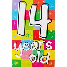 14 Years Old -"Time to party and have fun! - Hope it's a really happy one" - Happy 14th Birthday Greeting Card (Fourteen/Fourteenth)